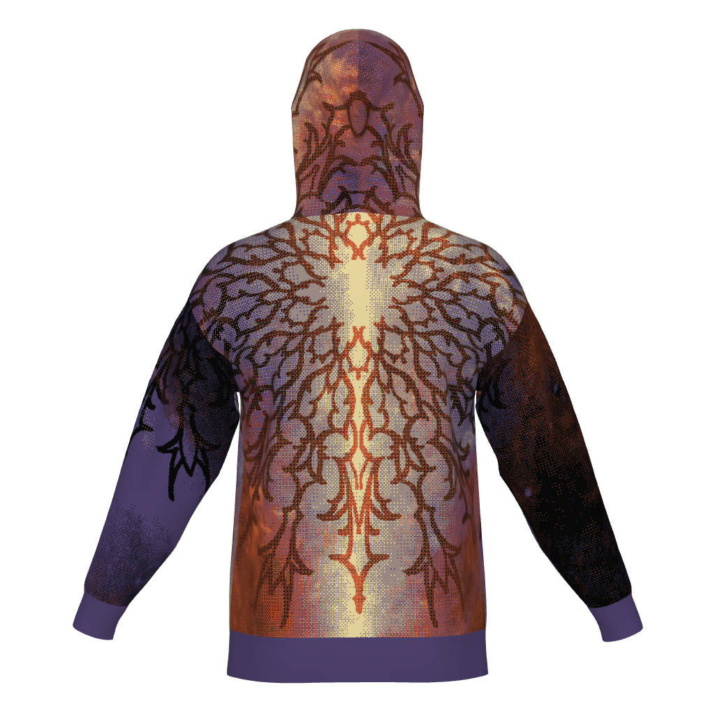 Milky Way Mandala Hoodie, back view