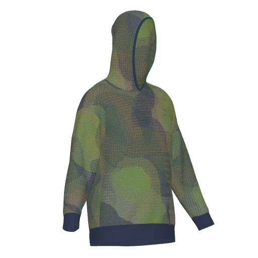 Topo Camo Overlay Hoodie, three-quarter view from the right